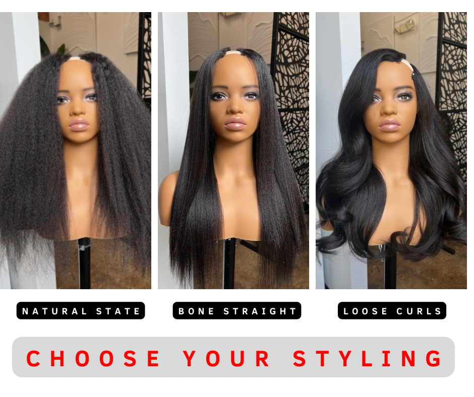 Afro Straight U-Part Wig