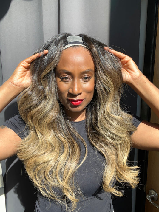 Express Balayage U-Part Wig 001
