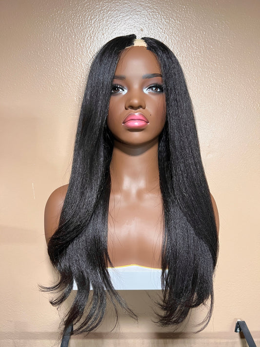 "22 Afro Straight U-Part (S/M SIZE + STRAIGHTENED)