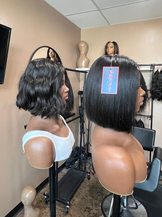 "10 Blunt Cut Bob U-Part Wig [WAVY STRAIGHT]